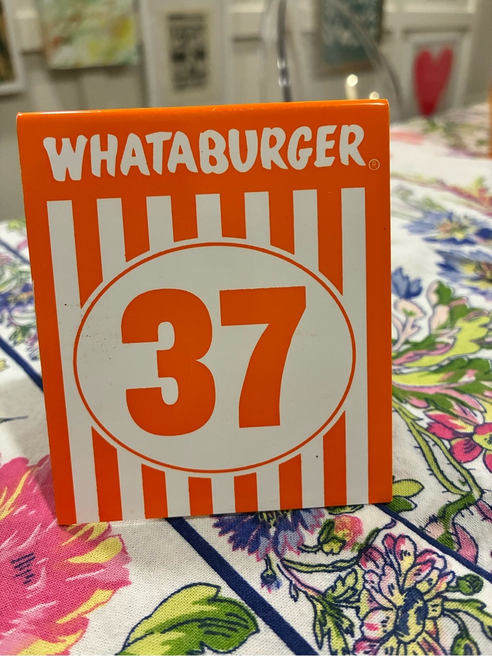 Whataburger Orange Number 37 Cake Topper